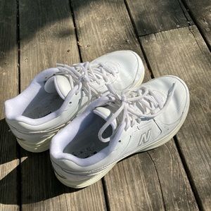 White New Balance walking shoes- nursing school
